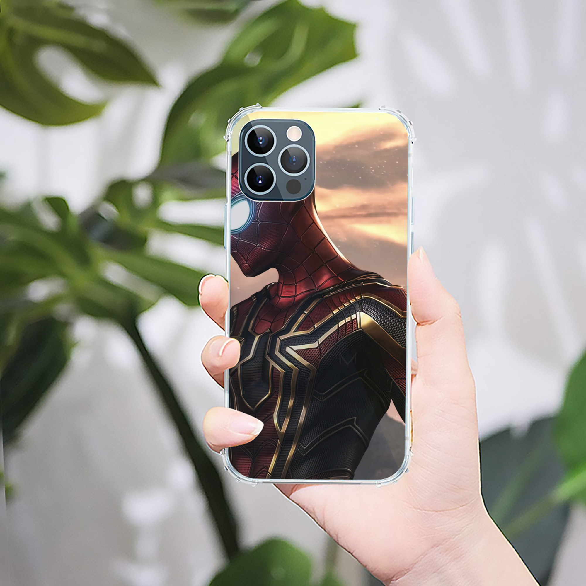 （画像用） Spider Man スパイダーマン 【iPhone 12シリーズ対応】透明スマホケース（クリアソフトケース）